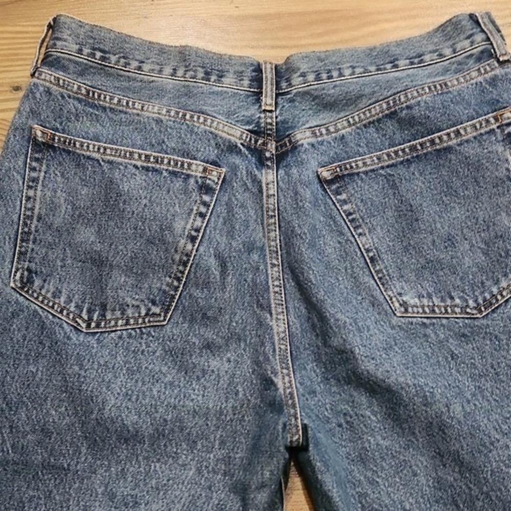 Topshop Dad Jeans Button Fly 34x32 Distressed Grunge Slouch Relaxed Dirty Work - Picture 7 of 7